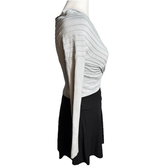 Vintage Guess Cross Front Long Sleeves Rib Knit Wrap Sweater Baby Blue Cropped - Picture 7 of 11